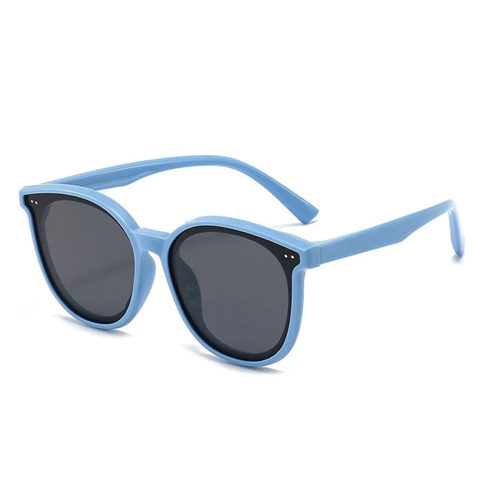3-10 Years Kids Polarized Sunglasses Soft TPEE Frame Eyewear Sun Glasses - Blue - 1
