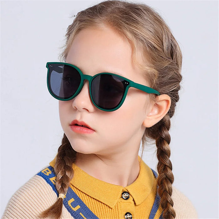 3-10 Years Kids Polarized Sunglasses Soft TPEE Frame Eyewear Sun Glasses - Blue - 5