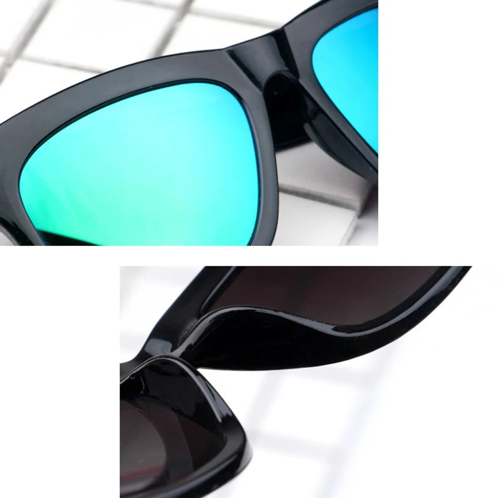 Kids Sunglasses Square Goggles Protection Baby Travel Glasses for Children Age 3-10 Years - Silver Reflection - 2