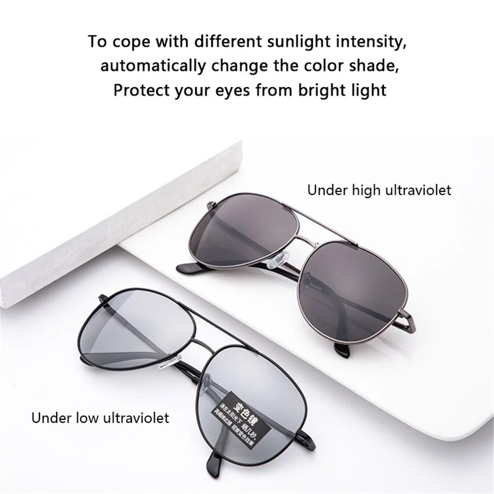Photochromic Driving Glasses UV Protection Outdoor Sunglasses Eyewear - Black Frame, Photochromism - 4