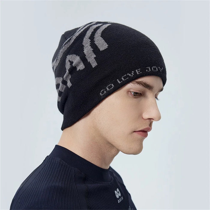 GOLOVEJOY DMZ113 Autumn Winter Ski Hat Ear Protection Beanie Cap for Skiing Cycling Hiking - Black - 6