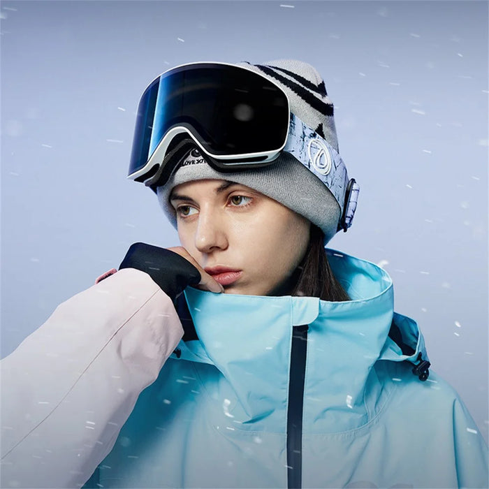 GOLOVEJOY DMZ113 Autumn Winter Ski Hat Ear Protection Beanie Cap for Skiing Cycling Hiking - Black - 7