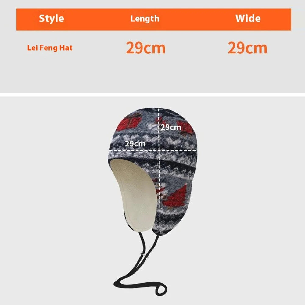 Imitation Cashmere Winter Trapper Hat with Adjustable Buckle Windproof Ear Flap Cap for Outdoor Cycling - Style 2 - 7