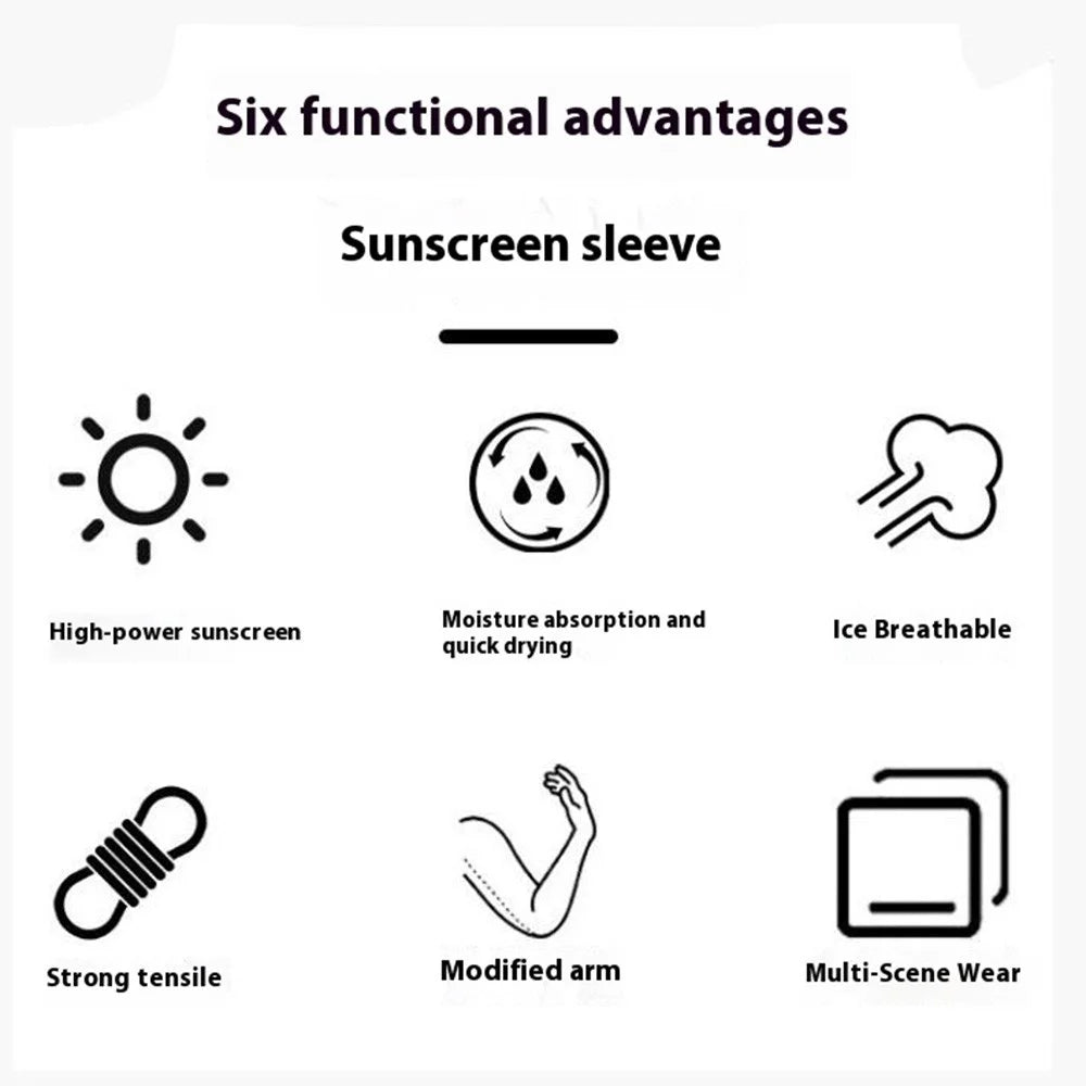 Ice Silk Arm Sleeves for Children UV Protection Fingerless Cooling Arm Cover for Outdoor Sports - Sapphire - 5