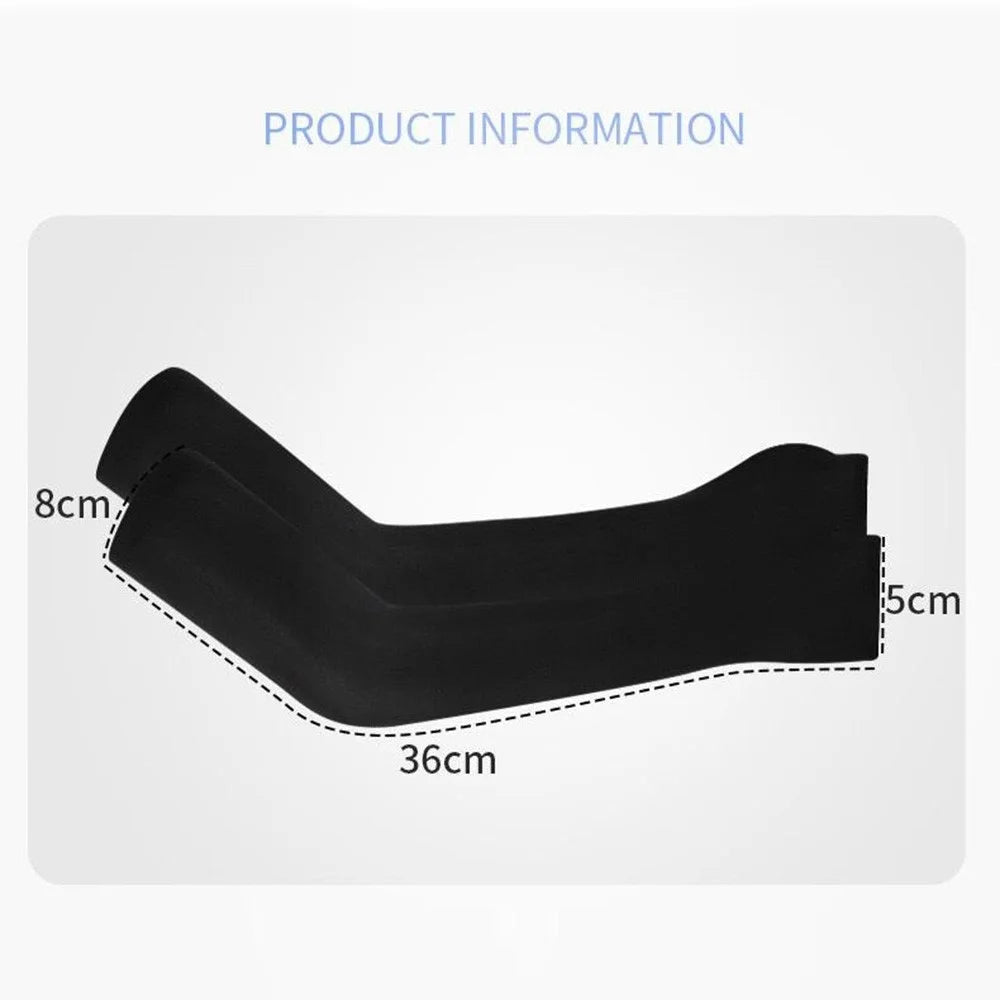 Ice Silk Arm Sleeves for Children UV Protection Fingerless Cooling Arm Cover for Outdoor Sports - Sapphire - 6