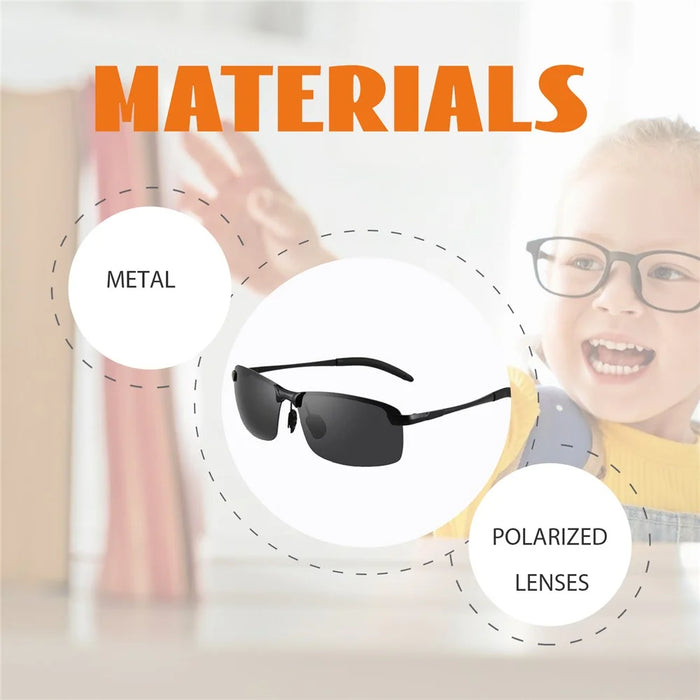 JUE-FISH JUC08-A001-1-WH1 Optical Sensing Glasses Outdoor UV Protection Polarized Sunglasses - 5