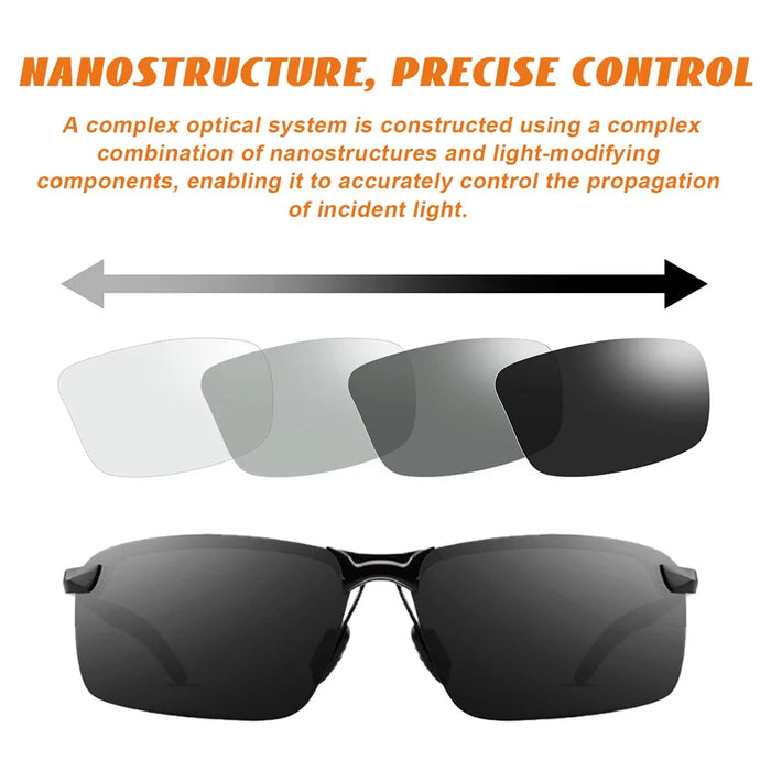 JUE-FISH JUC08-A001-1-WH1 Optical Sensing Glasses Outdoor UV Protection Polarized Sunglasses - 6
