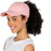Fashion Adult Magnetic Ponytail Holder Baseball Cap Moisture Wicking Sports Sun Hat for Hiking Golf - Navy Blue - 6