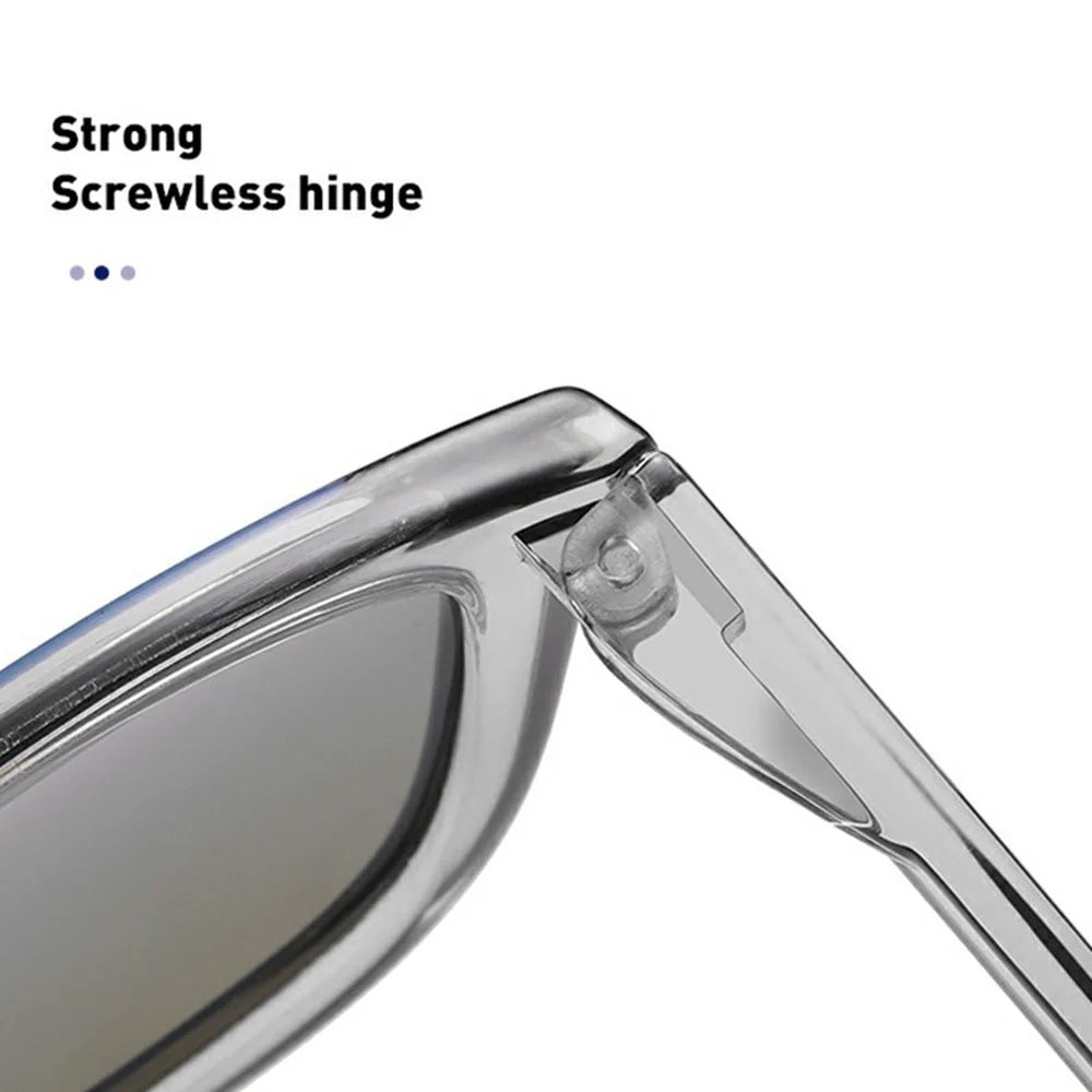 3039 Fashion Men Polarized Sunglasses for Driving UV Protection Anti Glare Square Frame Eyewear - Tortoiseshell / Blue-Green Lens - 4