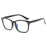 Non Prescription Blue Light Blocking Glasses Retro Square Frame Anti Eye Strain Eyewear for PC Laptop Users - Bright Black - 1