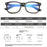 Non Prescription Blue Light Blocking Glasses Retro Square Frame Anti Eye Strain Eyewear for PC Laptop Users - Bright Black - 5