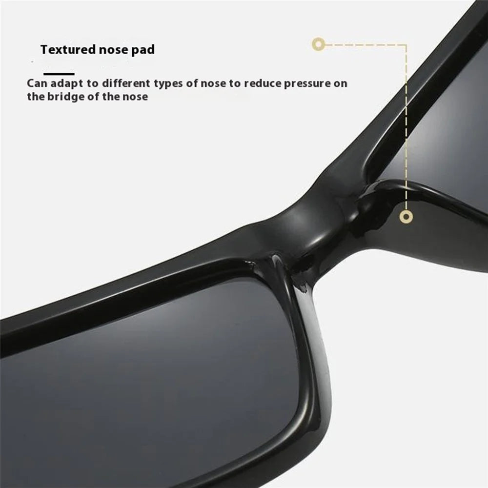8515 Polarized Cycling Sunglasses Night Vision Glasses UV Protection Outdoor Sports Photochromic Eyewear - Black + Red / Red Mirrored Lens - 6