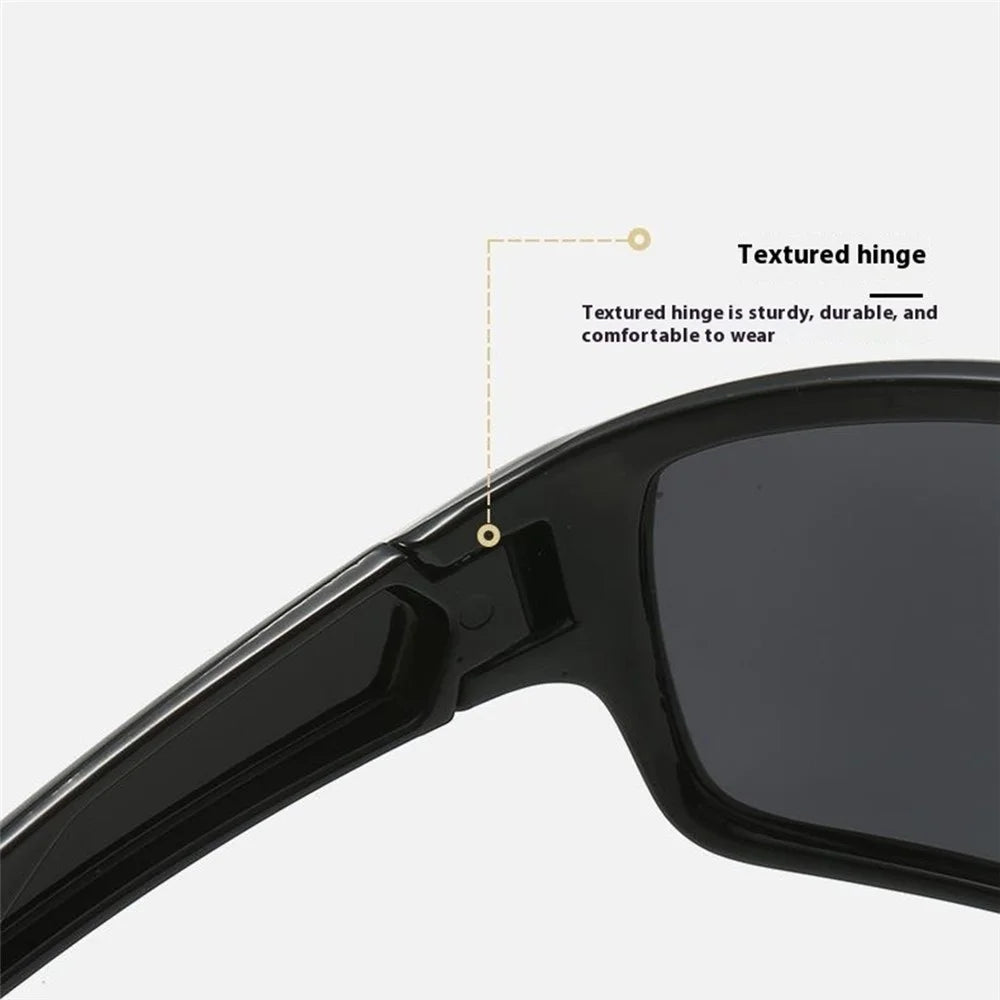 8515 Polarized Cycling Sunglasses Night Vision Glasses UV Protection Outdoor Sports Photochromic Eyewear - Black + Red / Red Mirrored Lens - 7