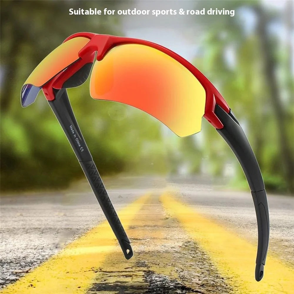 8508 Photochromic Sunglasses UV400 Protection Polarized Glasses Sports Eyewear - Red / Red Mirrored Lens - 3