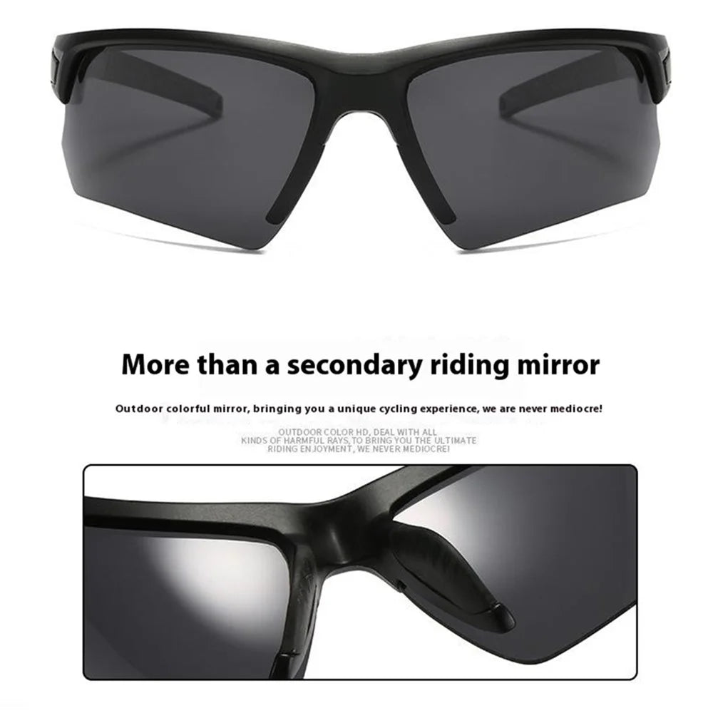 8508 Photochromic Sunglasses UV400 Protection Polarized Glasses Sports Eyewear - Red / Red Mirrored Lens - 4