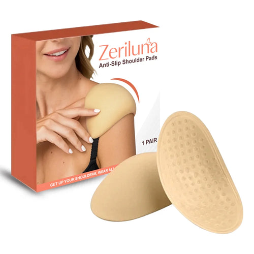 ZERILUNA 1Pair Non Slip Shoulder Pads Lycra Cotton Washable Versatile Shape Enhancer for Suits Jackets T-Shirts - 1