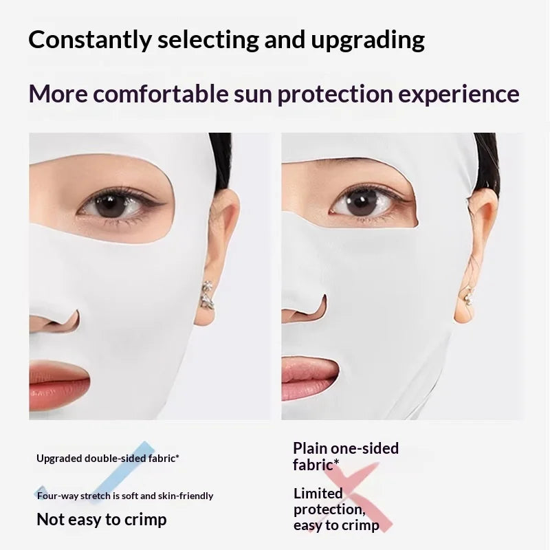 GOLOVEJOY XKZ77 Full Face Sun Protection Mask UPF 50+ Breathable Sports Face Cover for Outdoor Running Cycling Outdoor - Black - 4