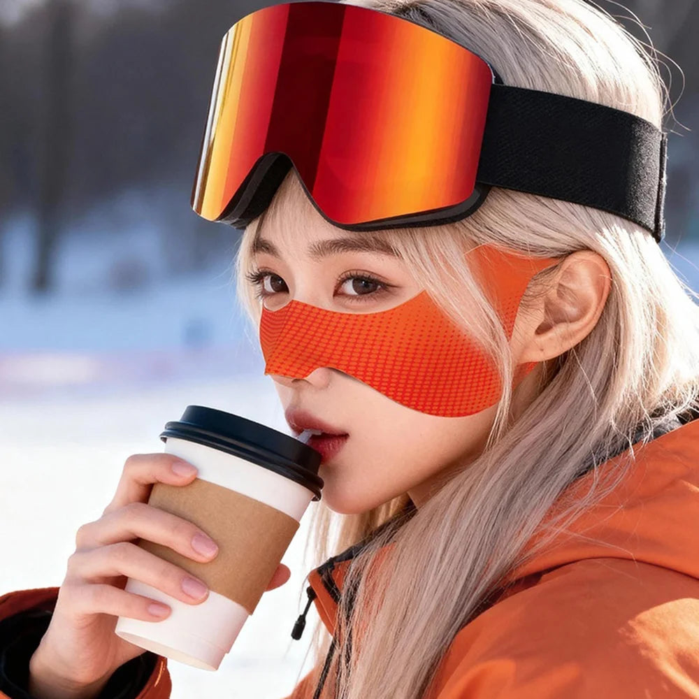 GOLOVEJOY DTJ62 Winter Ski Face Mask Breathable Hanging Ear Anti Freeze Nose Cover - Light Pink - 5