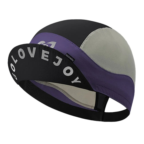 GOLOVEJOY XMZ299 Color Block Reflective Cycling Cap Moisture Wicking Road Bike Helmet Liner - Black+Purple - 1