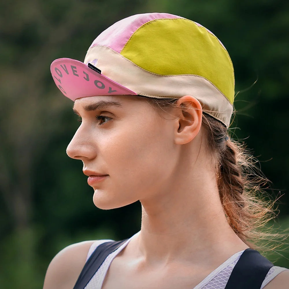 GOLOVEJOY XMZ299 Color Block Reflective Cycling Cap Moisture Wicking Road Bike Helmet Liner - Black+Purple - 7