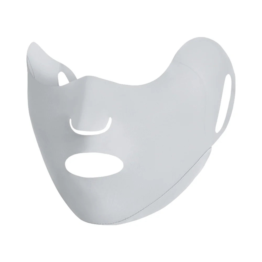 GOLOVEJOY Sun Protection Face Mask UPF50+ Breathable Ice Silk Face Cover for Golf Running - Gray - 1