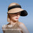 GOLOVEJOY Outdoor Summer Open Top Sun Hat Black Gel Coating Wide Brim Foldable UV Protection Cap - Black - 2