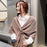 Solid Color Triangle Shawl Cape for Women Fashion Knitted Scarf Wrap with Leather Buckle - Gray - 2