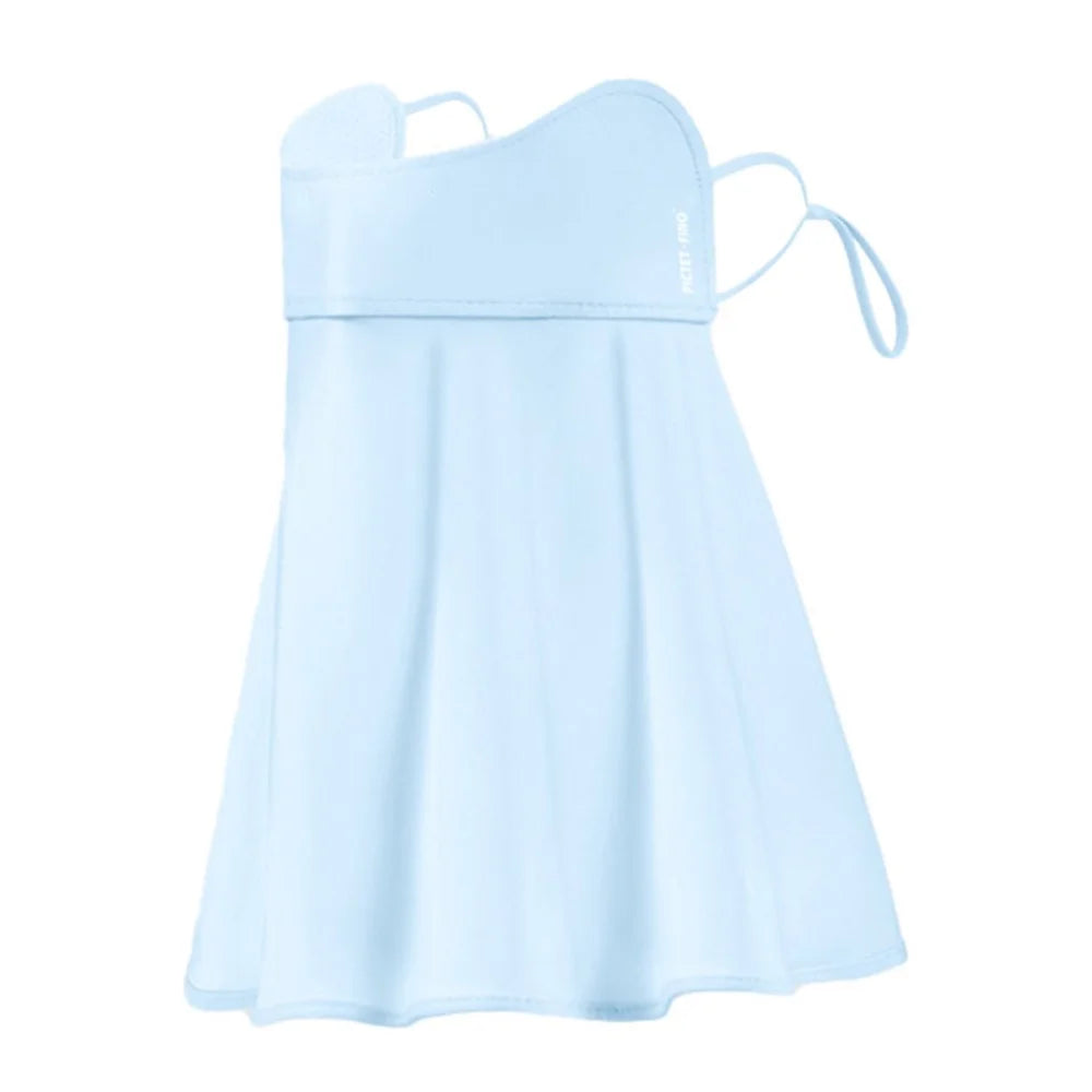 PICTET.FINO RH84 UV Protection Women Ice Silk Face Mask Neck Scarf with Adjustable Ear Loops - Baby Blue - 1