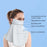 PICTET.FINO RH84 UV Protection Women Ice Silk Face Mask Neck Scarf with Adjustable Ear Loops - Baby Blue - 3