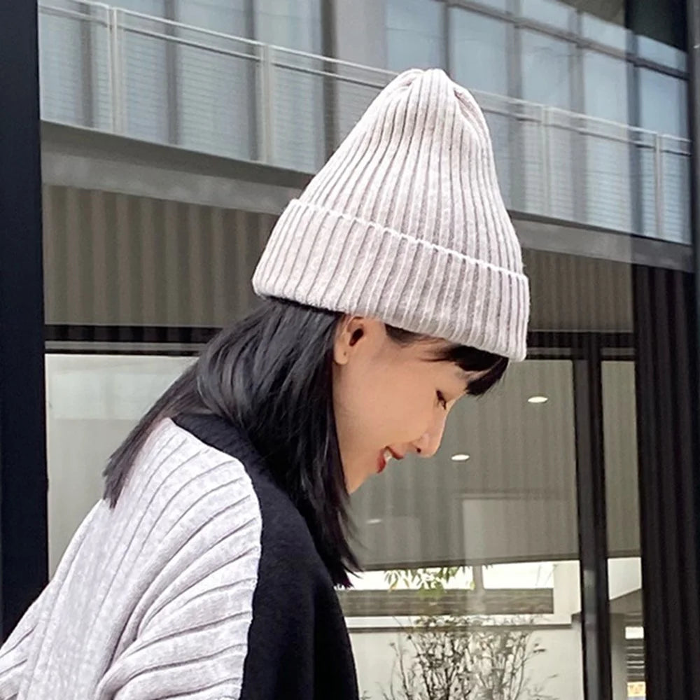 DMZ03 Winter Warm Hats for Adults Warm Knit Beanie Hat Polyacrylic Fiber Unisex Soft Hat - Golden Yellow - 6