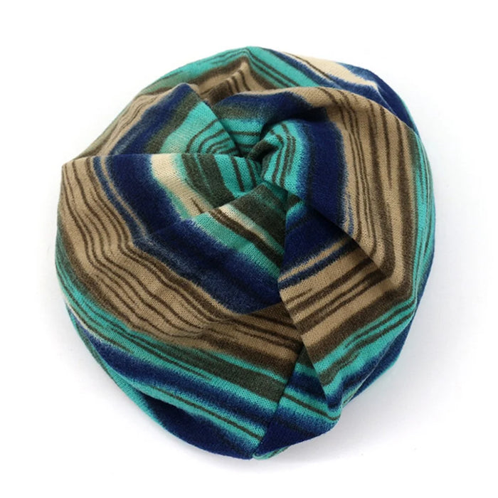 DRNM003 Multifunction Beanie Hat Scarf Soft Stretch Polyester Sweat Headband Cap Hat for Men, Women - Blue - 2