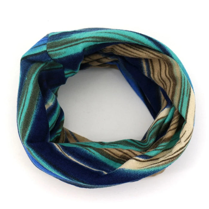 DRNM003 Multifunction Beanie Hat Scarf Soft Stretch Polyester Sweat Headband Cap Hat for Men, Women - Blue - 3