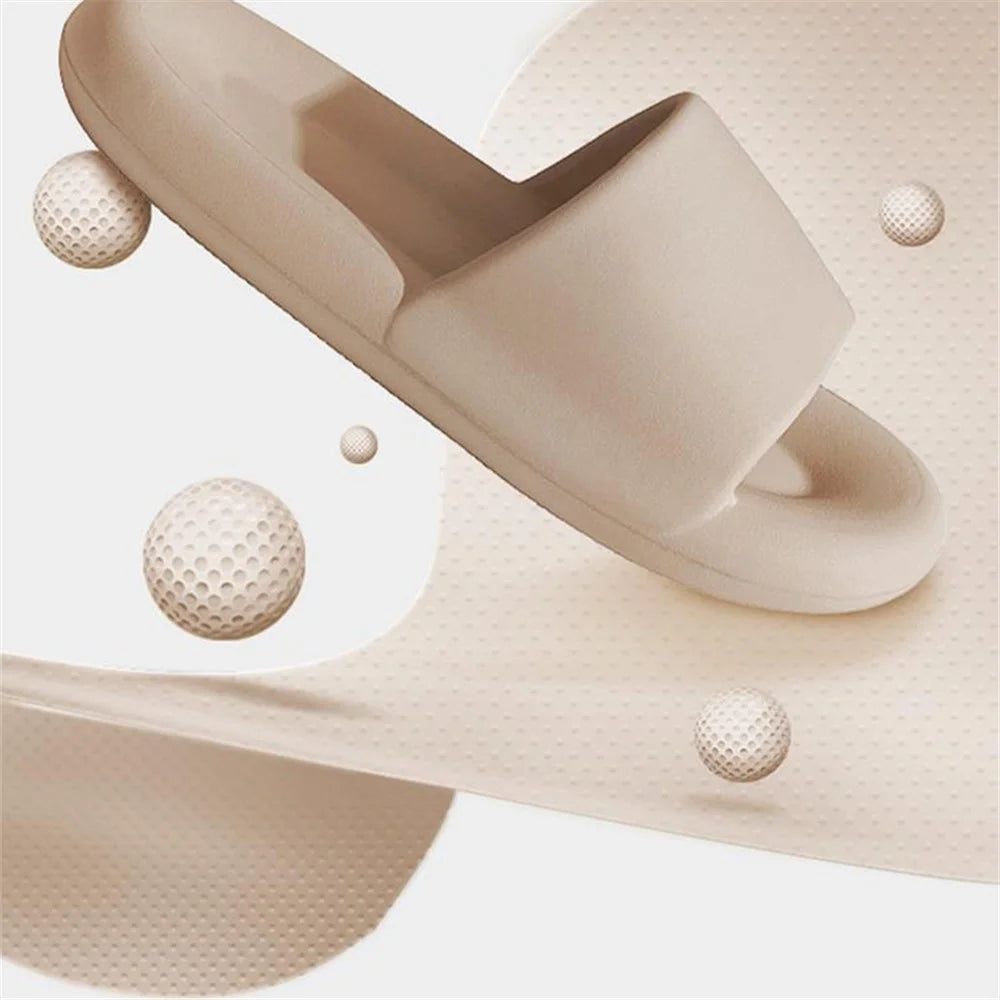 TZLDN LDN7716 Indoor Shock-absorbing EVA Slides Non-slip Slippers for Bathroom - Milky Coffee / 36-37 - 2
