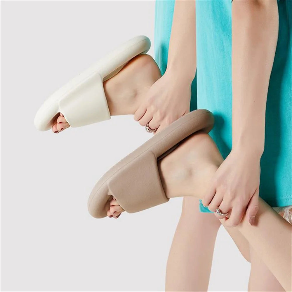 TZLDN LDN7716 Indoor Shock-absorbing EVA Slides Non-slip Slippers for Bathroom - Milky Coffee / 36-37 - 5