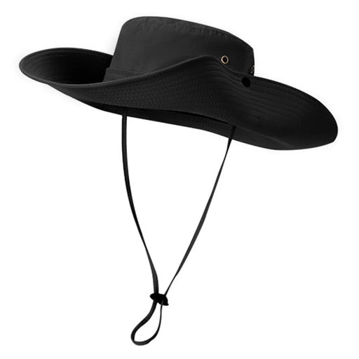 GOLOVEJOY Summer Hat Wide Brim UPF 50+ UV Protection Fishing Cap - XMZ77 / Black - 1