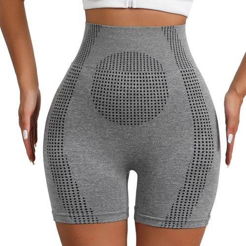 ZERILUNA High Waist Workout Shorts for Women Butt Lift Tummy Control Yoga Running Shorts - Gray S - 1
