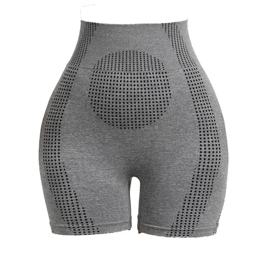 ZERILUNA High Waist Workout Shorts for Women Butt Lift Tummy Control Yoga Running Shorts - Gray S - 2