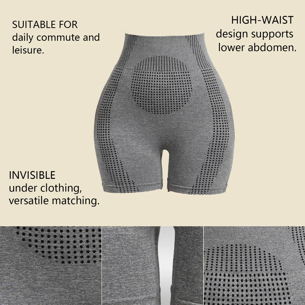 ZERILUNA High Waist Workout Shorts for Women Butt Lift Tummy Control Yoga Running Shorts - Gray S - 5