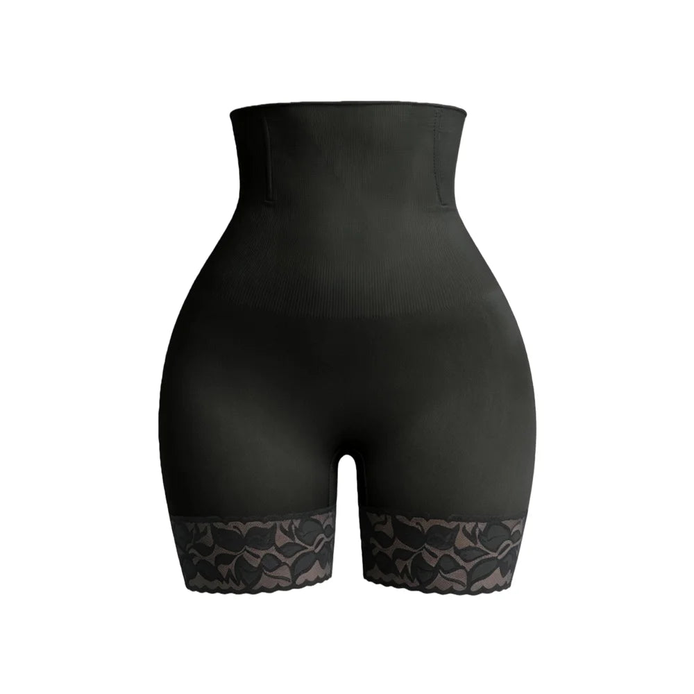 ZERILUNA Women High Waist Tummy Control Shorts Shapewear Breathable Underwear with Lace Hem - 2