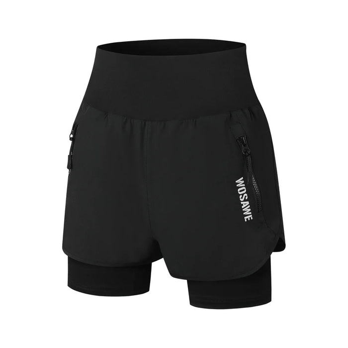 WOSAWE BF156 Women Summer Mountain Bike Shorts Quick Dry Cycling Shorts with 16mm Padded for MTB Riding - BF156/B Black | Asian M / EU S - 1