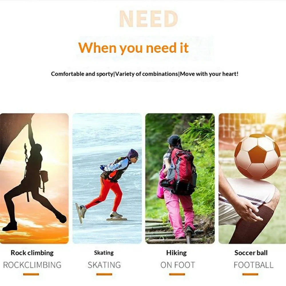 M Size 35-39 Winter Long Socks Moisture-Wicking Warm Cotton Thick Cushioned Hiking Socks for Skiing Sports - Purple - 4
