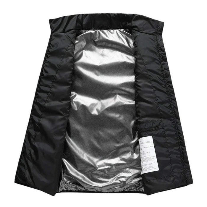 M01 Outdoor Electric Heated Winter Vest Men Women 21 Heating Zones 3-Gear Warm Jacket (Without Power Bank) - Black / S - 2