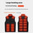 M01 Outdoor Electric Heated Winter Vest Men Women 21 Heating Zones 3-Gear Warm Jacket (Without Power Bank) - Black / S - 3