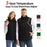 M01 Outdoor Electric Heated Winter Vest Men Women 21 Heating Zones 3-Gear Warm Jacket (Without Power Bank) - Black / S - 5
