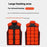 M01 Winter 26 Heating Zones Warm Jacket Outdoor 3-Gear Electric Heated Zipper Vest (Without Power Bank) - Black / S - 3