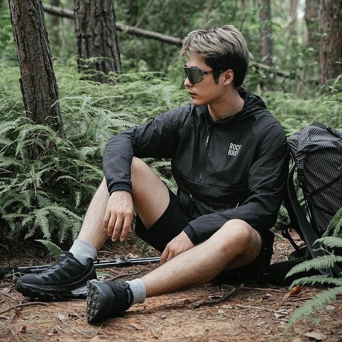 ROCKBROS YDWT013 Detachable Pocket Windbreaker Outdoor Waterproof Jacket for Camping / Cycling / Hiking / Commuting Long Sleeve Men Coat - Black  /  M - 6