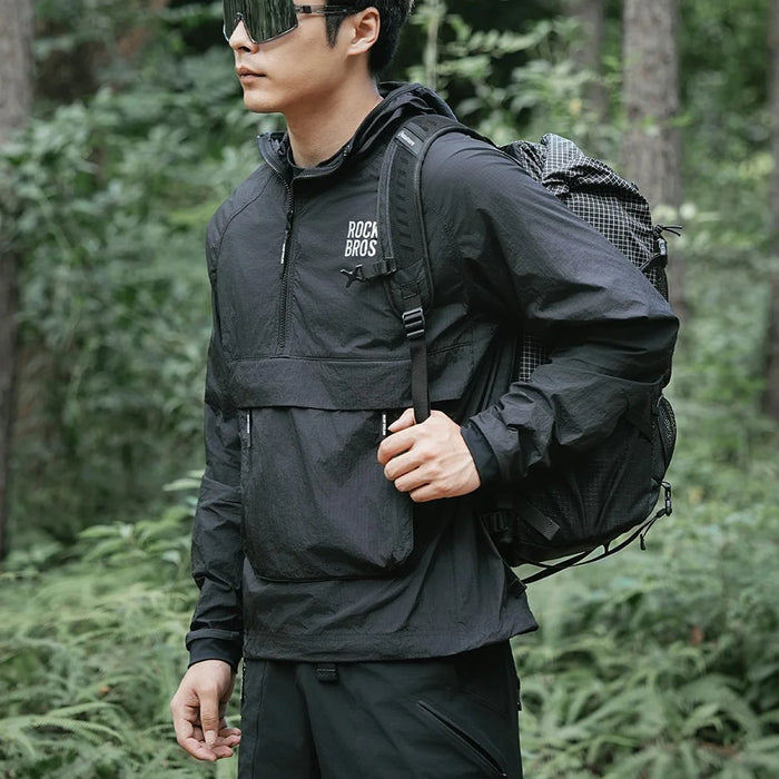 ROCKBROS YDWT013 Detachable Pocket Windbreaker Outdoor Waterproof Jacket for Camping / Cycling / Hiking / Commuting Long Sleeve Men Coat - Black  /  M - 7