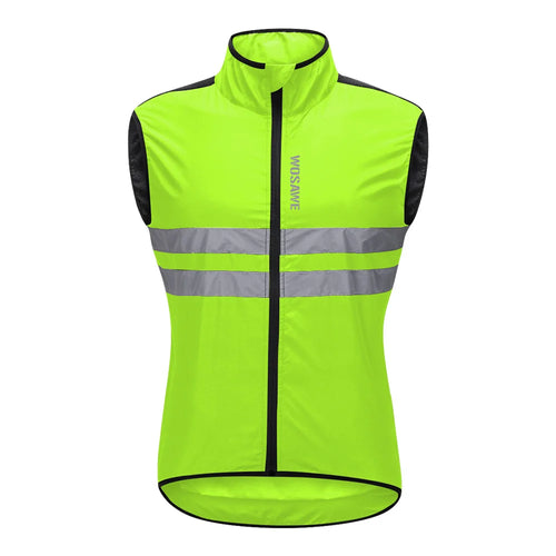 WOSAWE BL205 Cycling Vest Breathable Mesh Reflective Sleeveless Jersey for Mountain Road Bike - BL205/G Green|Asian L/European M - 1