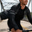 WOSAWE Reflective Cycling Jersey for Men Women Waterproof Long Sleeve Zipper Jacket - BL215/B Black|Asian L/European M - 2