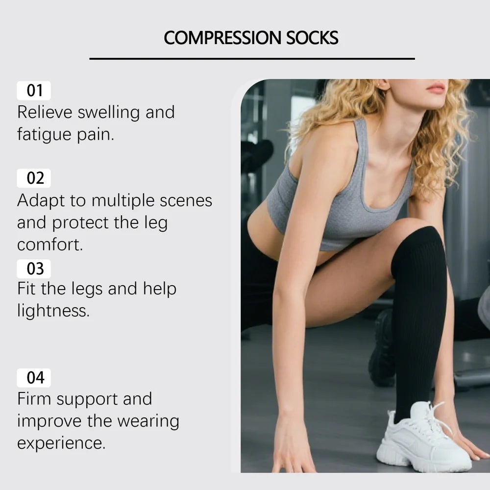 ZERILUNA 1 Pair Compression Socks for Foot Care Ankle Support Comfortable Sports Varicose Vein Relief - 3